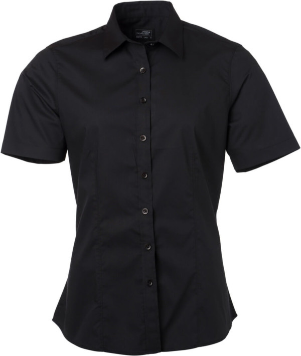 Popeline Bluse kurzarm