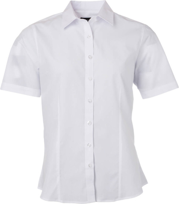 Popeline Bluse kurzarm
