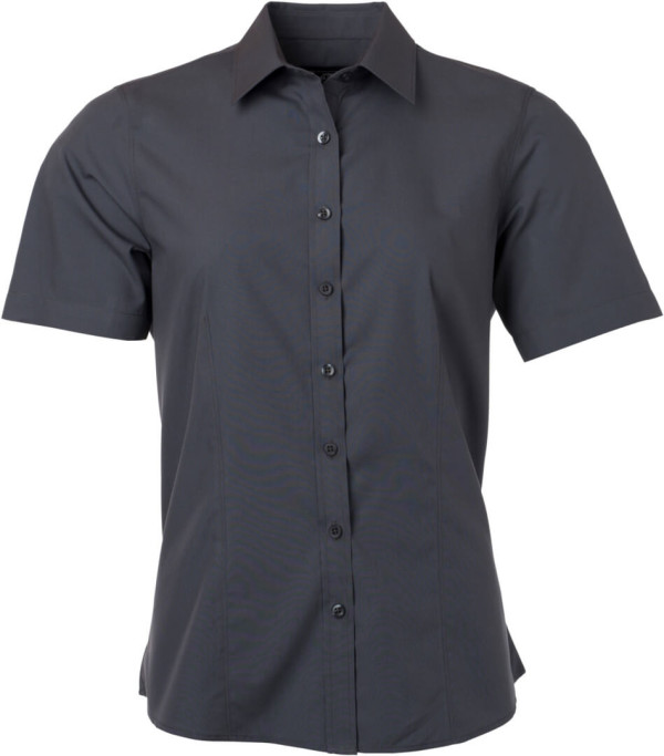 Popeline Bluse kurzarm