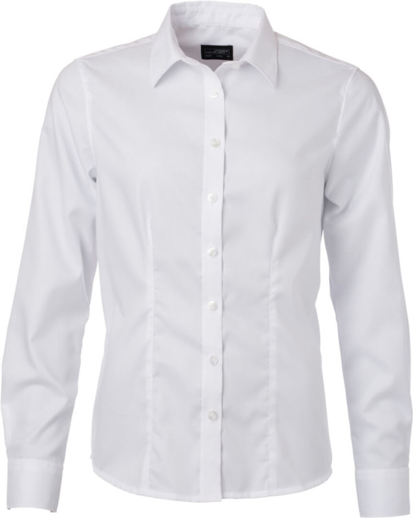 Mikro-Twill Bluse langarm