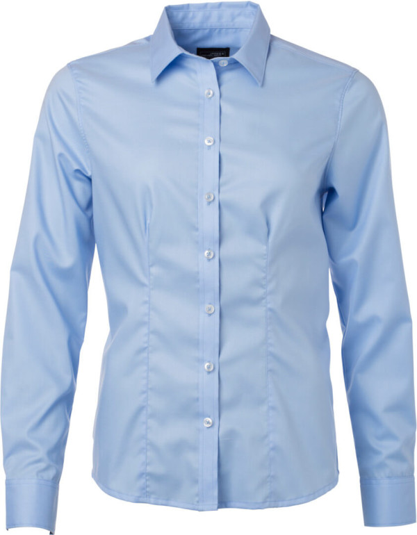 Mikro-Twill Bluse langarm