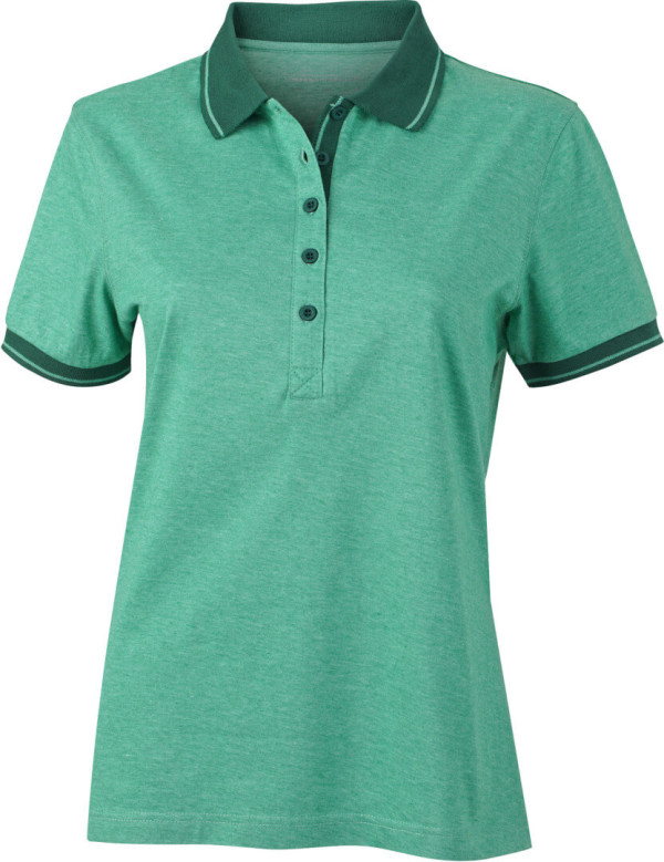 Damen Jersey Heather Polo