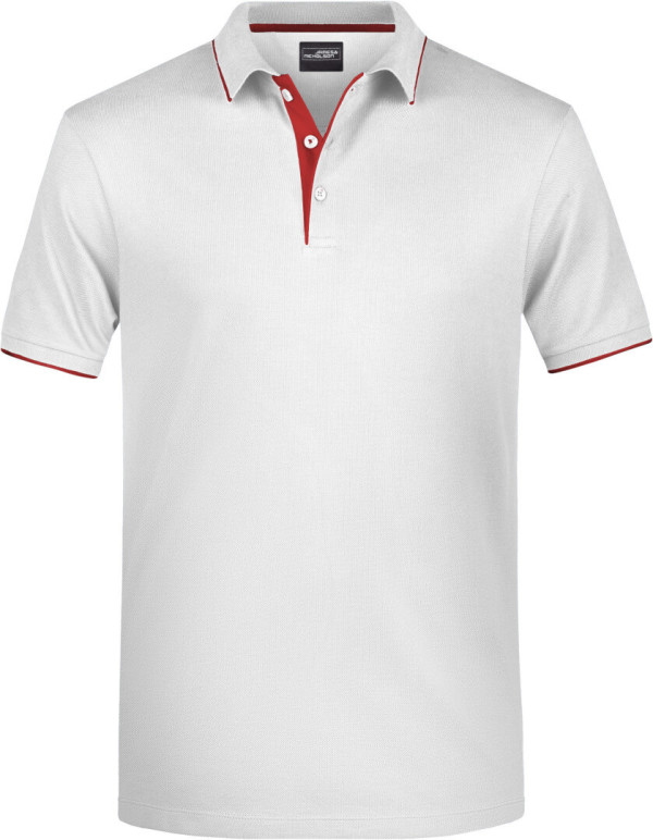 Herren Piqué Polo Stripe