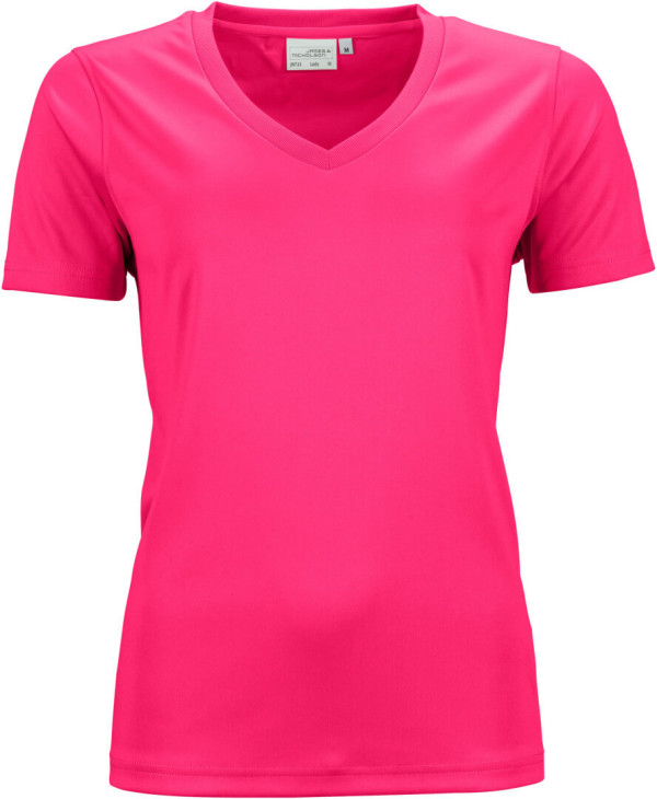 Damen V-Neck Sport T-Shirt