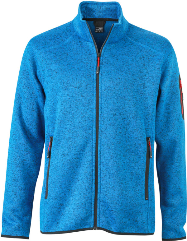 Herren Strickfleece Jacke