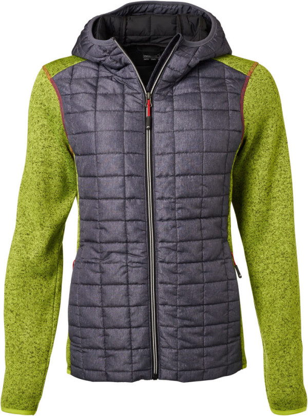 Damen Hybrid Strickfleecejacke