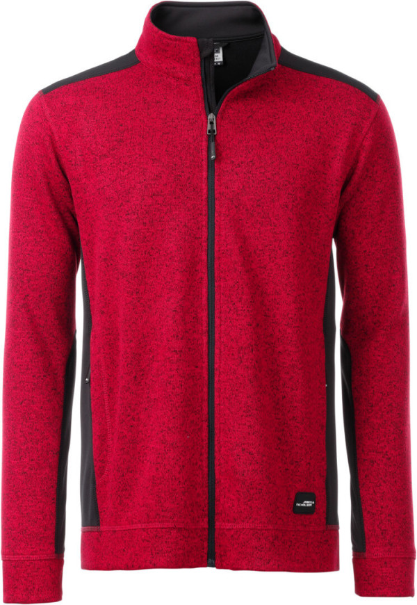 Herren Workwear Strickfleece Jacke