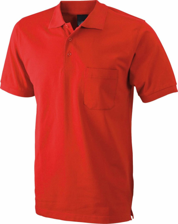 Piqué Polo mit Brusttasche