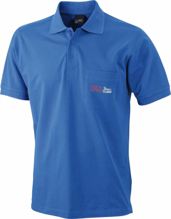 Piqué Polo mit Brusttasche