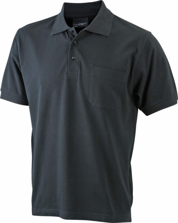 Piqué Polo mit Brusttasche