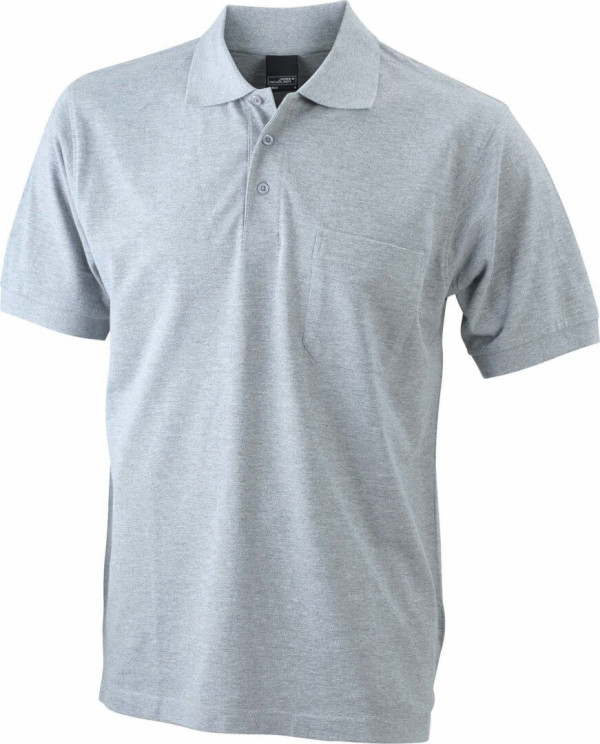 Piqué Polo mit Brusttasche