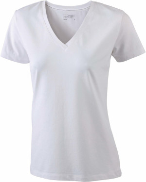 Damen Stretch V-Neck T-Shirt - Reklamnepredmety