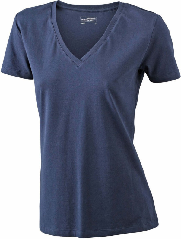 Damen Stretch V-Neck T-Shirt