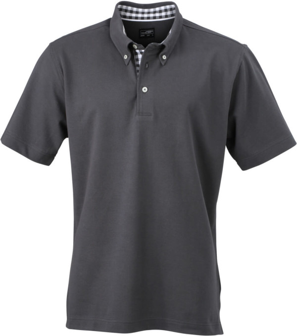 Herren Karo-Kragen Piqué Polo