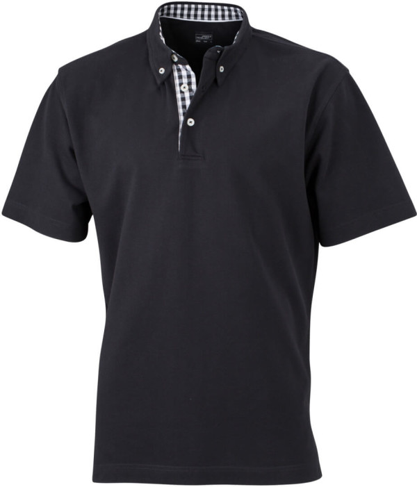 Herren Karo-Kragen Piqué Polo