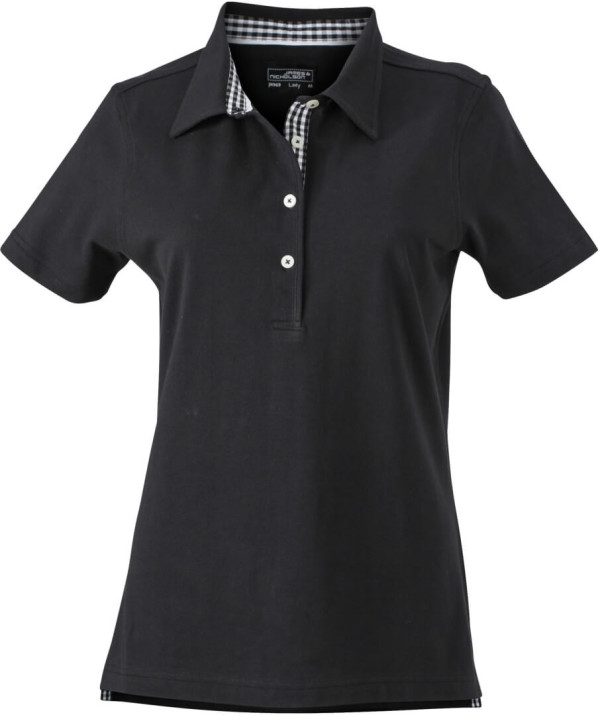 Damen Karo-Kragen Piqué Polo