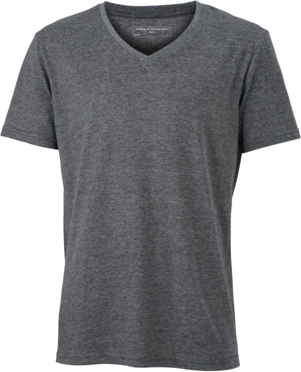 Herren V-Neck Heather T-Shirt