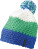 3-farbige Häkelmütze mit Pompon - 224DF008-23EC-43A6-9131-3BDBA1CD6991 - variant CC 037940e8399