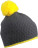 Häkelmütze mit Kontrastrand und Pompon - 5A60CE47-05F0-4718-B968-DEDD658280E1 - variant CC 037964j9599