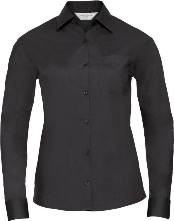 Popeline Bluse langarm