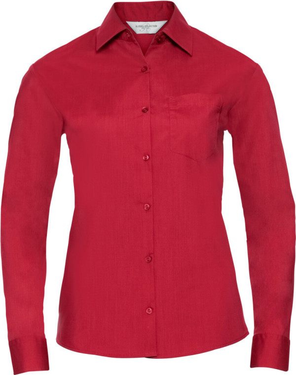 Popeline Bluse langarm