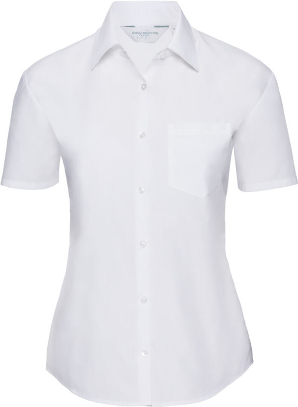 Popeline Bluse kurzarm