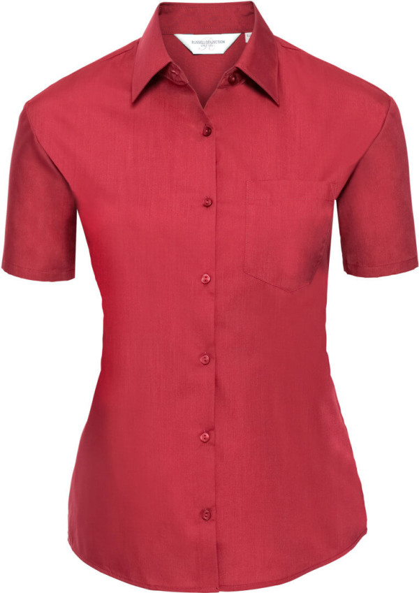 Popeline Bluse kurzarm