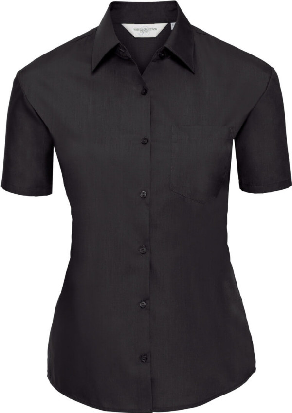 Popeline Bluse kurzarm