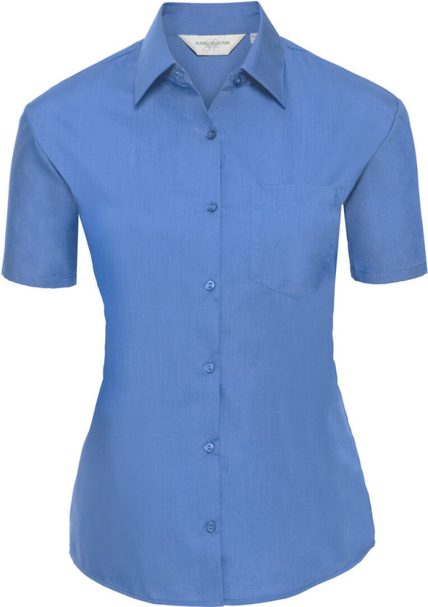Popeline Bluse kurzarm