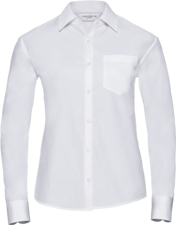 Popeline Bluse langarm