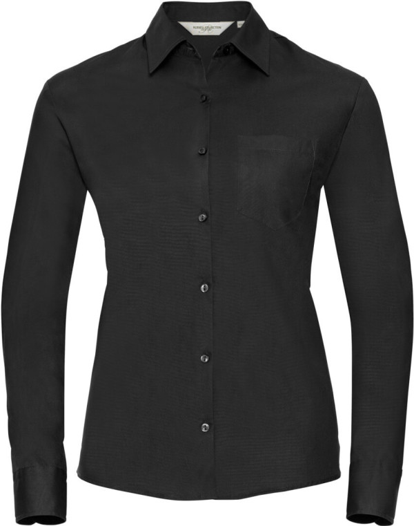 Popeline Bluse langarm