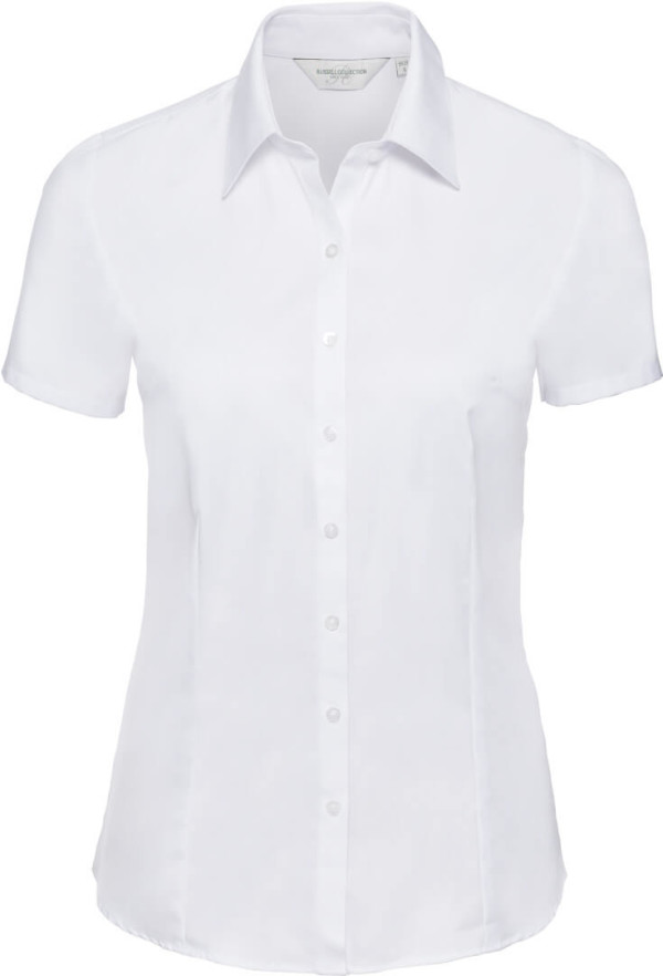 Herringbone Bluse kurzarm