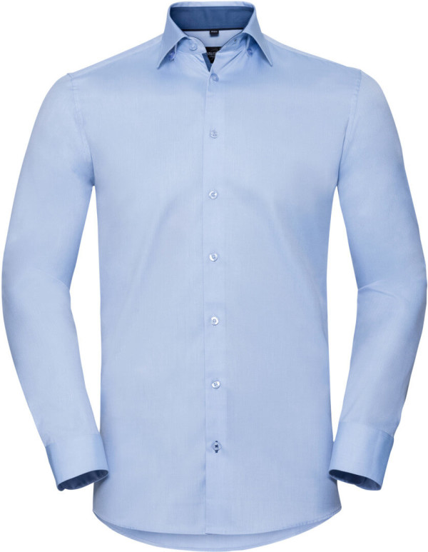 Herringbone Kontrast Hemd LSL