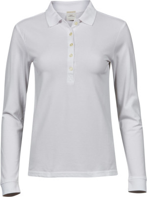 Damen Heavy Luxus Piqué Stretch Polo langarm - Reklamnepredmety
