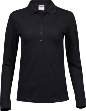 Damen Heavy Luxus Piqué Stretch Polo langarm - Reklamnepredmety