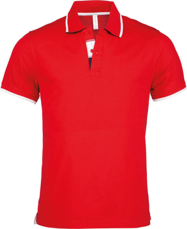 Herren Kontrast Piqué Polo