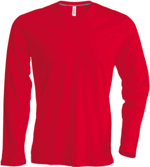 Herren V-Neck T-Shirt langarm - Reklamnepredmety