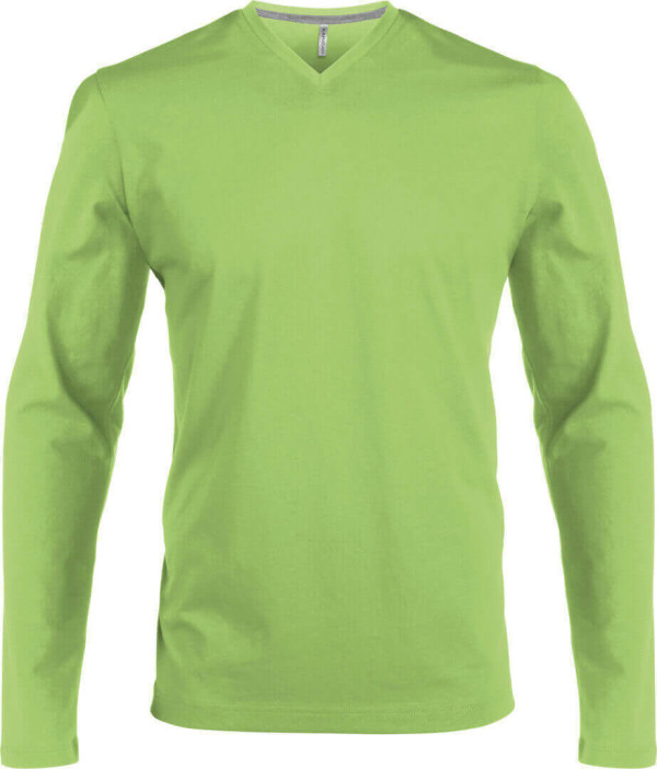 Herren V-Neck T-Shirt langarm
