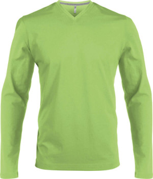 Herren V-Neck T-Shirt langarm - Reklamnepredmety