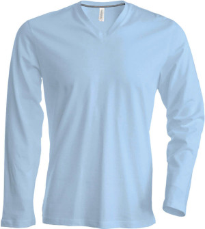 Herren V-Neck T-Shirt langarm - Reklamnepredmety