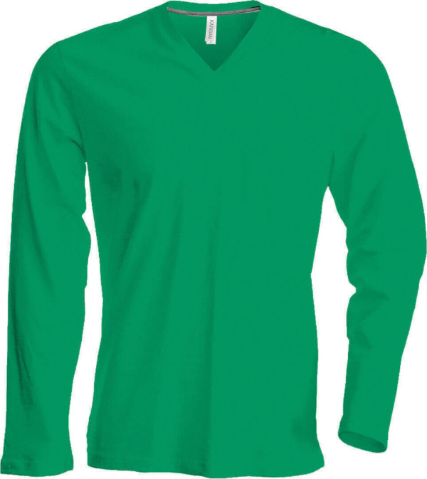 Herren V-Neck T-Shirt langarm