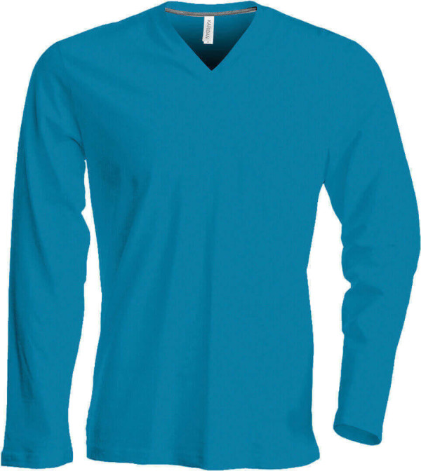 Herren V-Neck T-Shirt langarm