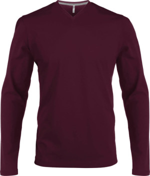 Herren V-Neck T-Shirt langarm - Reklamnepredmety
