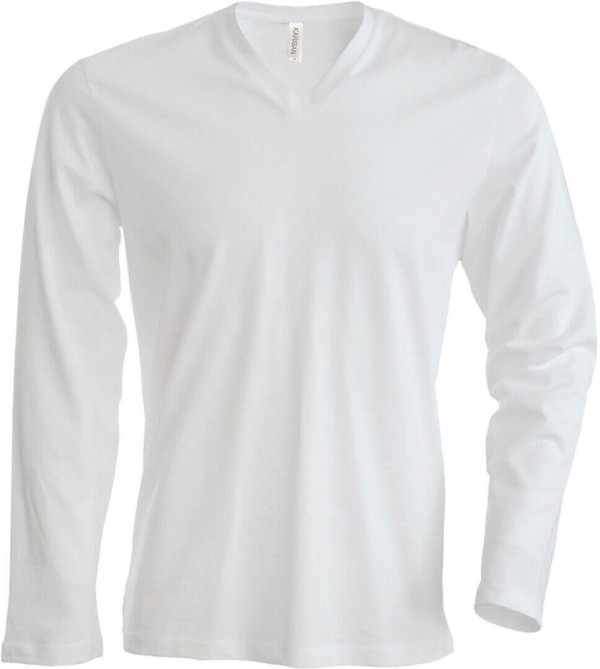 Herren V-Neck T-Shirt langarm