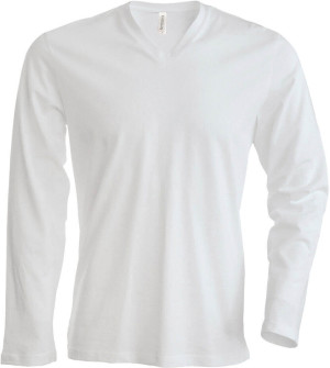 Herren V-Neck T-Shirt langarm - Reklamnepredmety