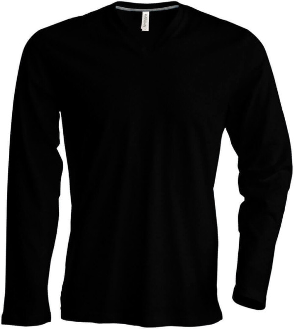 Herren V-Neck T-Shirt langarm