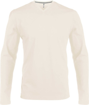 Herren V-Neck T-Shirt langarm - Reklamnepredmety