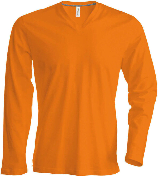 Herren V-Neck T-Shirt langarm