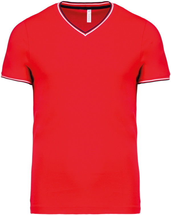 Herren Piqué V-Neck T-Shirt