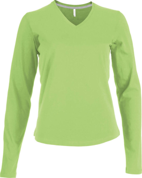 Damen V-Neck T-Shirt langarm